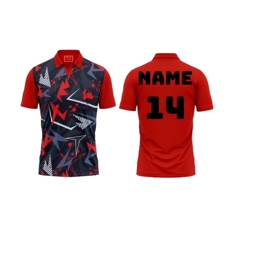 Red Polo Neck Half Sleeve T Shirt Nextprint F116