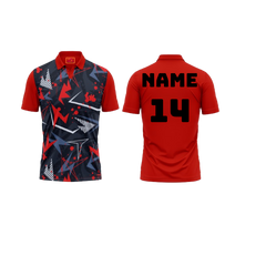 Red Polo Neck Half Sleeve T Shirt Nextprint F116