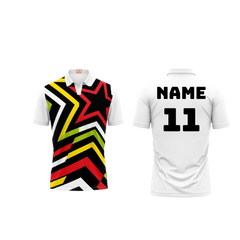 Next Print Customized Polo Neck White Jersey NPTS11