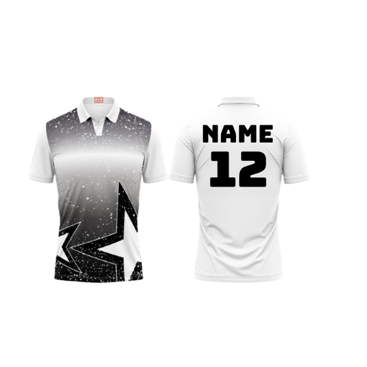 Next Print Customised Polo Neck White Jersey NPTS08