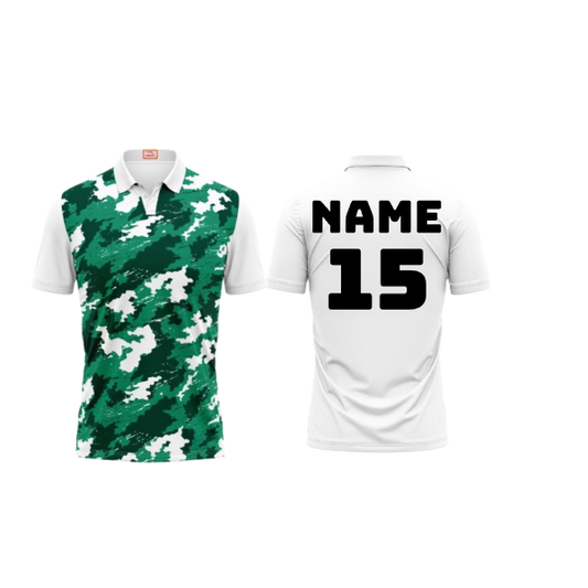 Next Print Customized Polo Neck White Jersey NPTS05