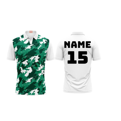 Next Print Customized Polo Neck White Jersey NPTS05