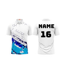 Next Print Customized Polo Neck White Jersey NPTS03