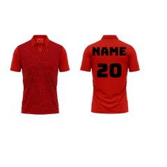 Red Polo Neck Half Sleeve T Shirt Nextprint G173