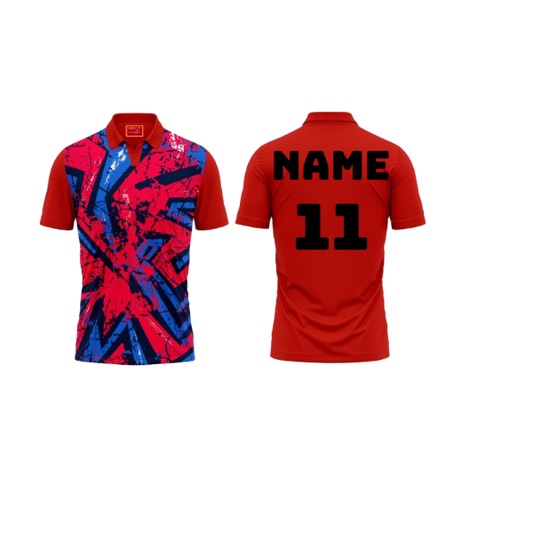 Red Polo Neck Half Sleeve T Shirt Nextprint G166