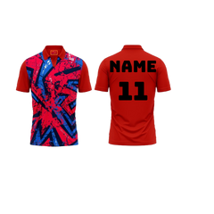 Red Polo Neck Half Sleeve T Shirt Nextprint G166