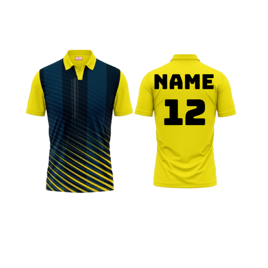 Polo Neck Printed Jersey Yellow NP5000016