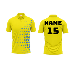 Polo Neck Printed Jersey Yellow NP0077