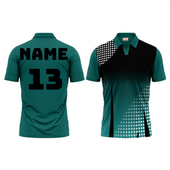 Polo Neck Printed Jersey Green NP00103