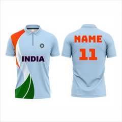 Customized 2007 Indian Cricket Men’s Jersey With Name and Number Print.