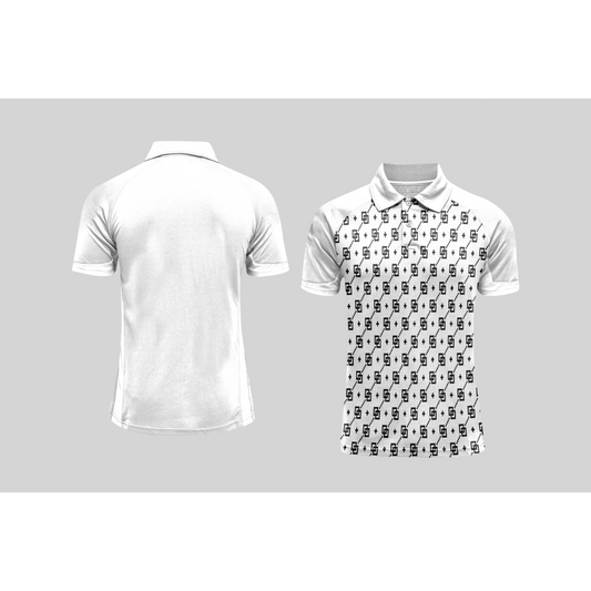 Next Print Cricket Polo Half White Customized Jersey NPCWH00A203