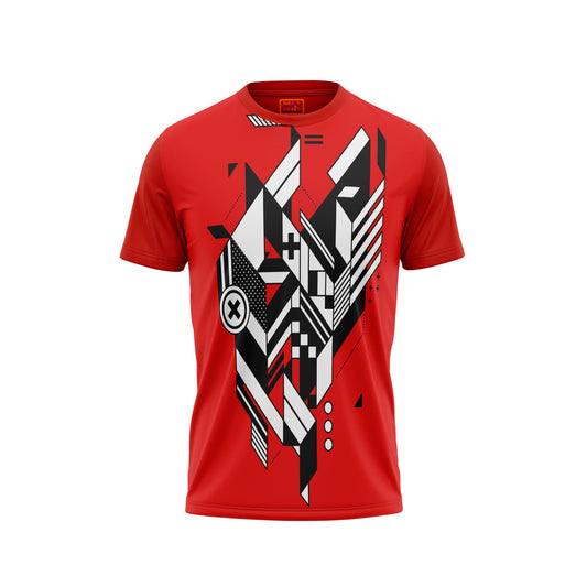 Red Round Neck Half Sleeve Tshirt NextprintrG188
