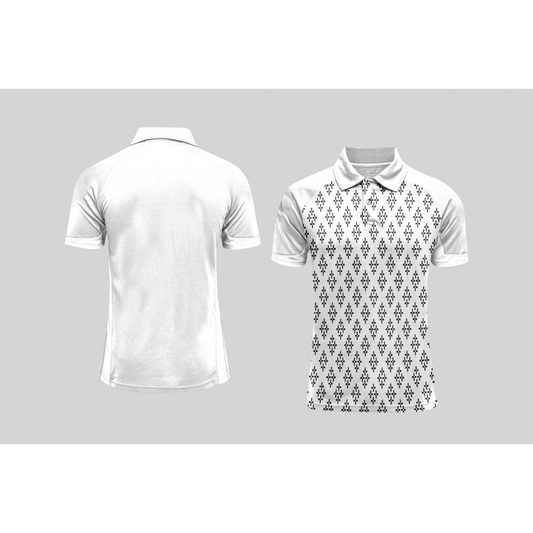 Next Print Cricket Polo Half White Customized Jersey NPCWH00A205