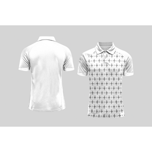 Next Print Cricket Polo Half White Customized Jersey NPCWH00A206