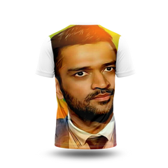 MS Dhoni Photo Printed T-Shirt.