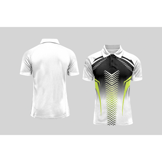 Next Print Cricket Polo Half White Customized Jersey NPCWH00A20