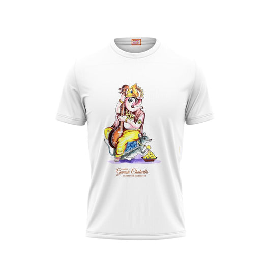 Next Print Ganesha Printed Tshirt White Colour Design 20