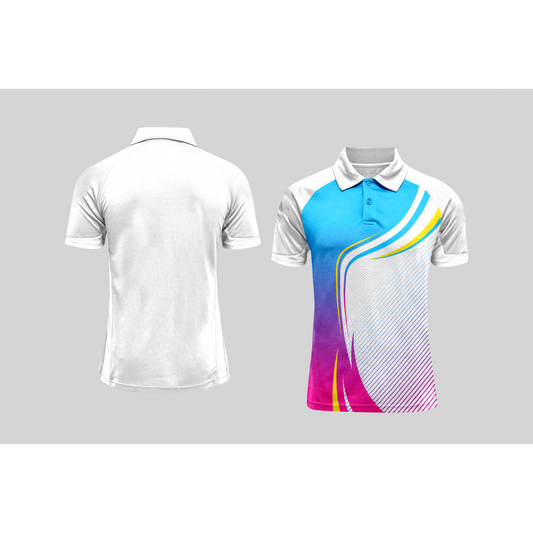 Next Print Cricket Polo Half White Customized Jersey NPCWH00A211