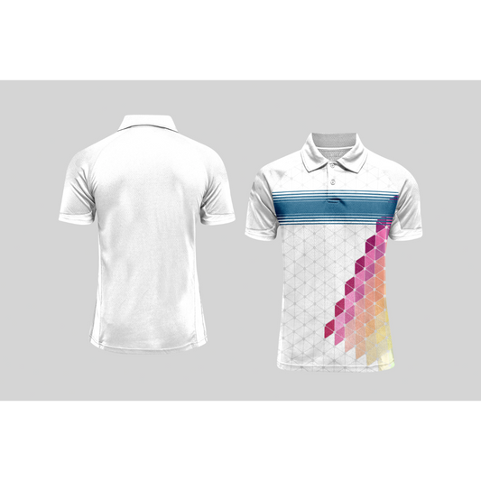 Next Print Cricket Polo Half White Customized Jersey NPCWH00A212