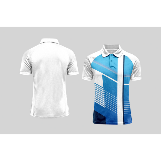 Next Print Cricket Polo Half White Customized Jersey NPCWH00A213