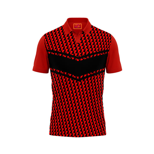 Red Polo Neck Half Sleeve T Shirt Nextprint H191
