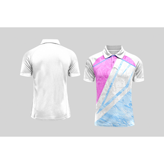 Next Print Cricket Polo Half White Customized Jersey NPCWH00A215