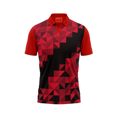 Red Polo Neck Half Sleeve T Shirt Nextprint J126