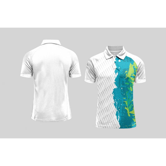Next Print Cricket Polo Half White Customized Jersey NPCWH00A217
