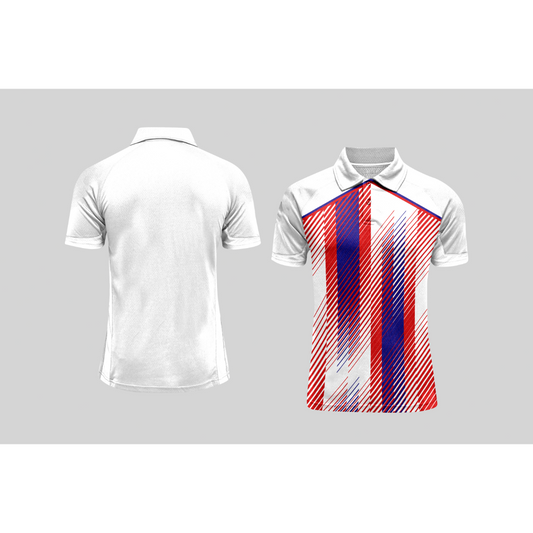 Next Print Cricket Polo Half White Customized Jersey NPCWH00A218