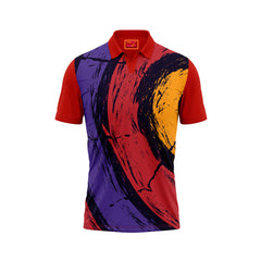 Red Polo Neck Half Sleeve T Shirt Nextprint J13