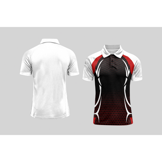 Next Print Cricket Polo Half White Customized Jersey NPCWH00A219