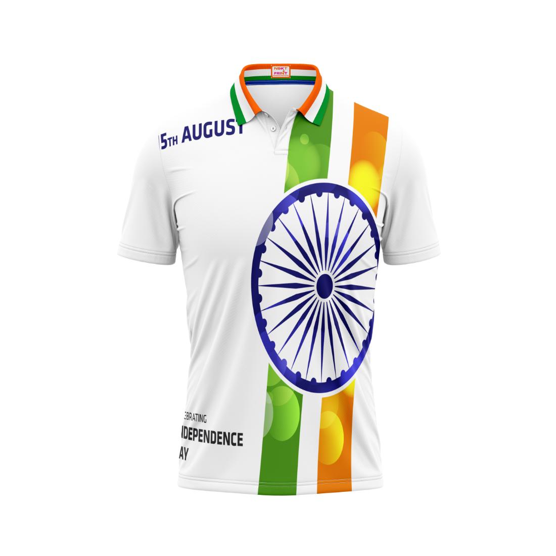 Polo Shirt Indian Flag Color T Shirts India Flag In Chip Cotton T