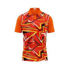 Next Print Polo Neck Printed Jersey Orange Design NP0000S242