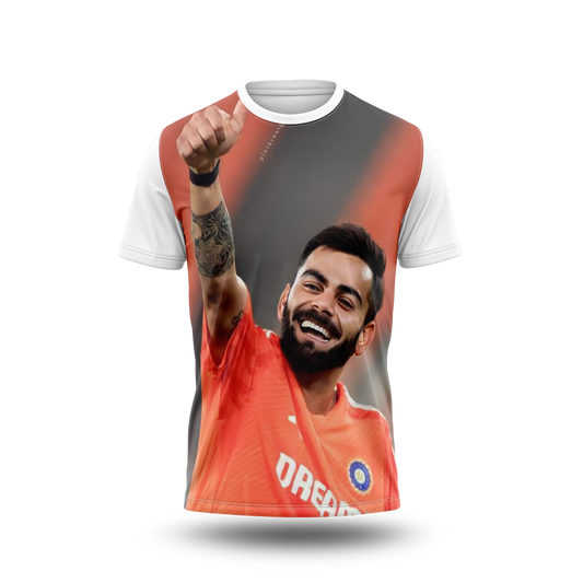 Virat Kohli Photo Printed T-Shirt.