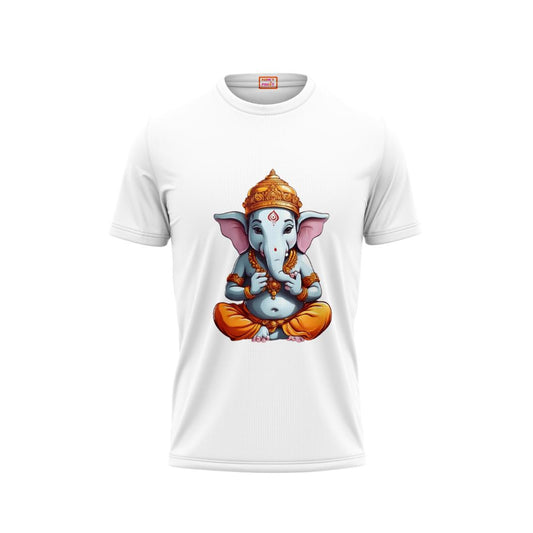 Next Print Ganesha Printed Tshirt White Colour Design 21