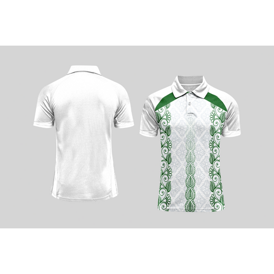 Next Print Cricket Polo Half White Customized Jersey NPCWH00A220