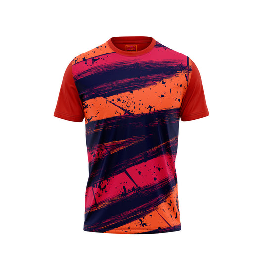 Red Round Neck Half Sleeve Tshirt NextprintrJ140