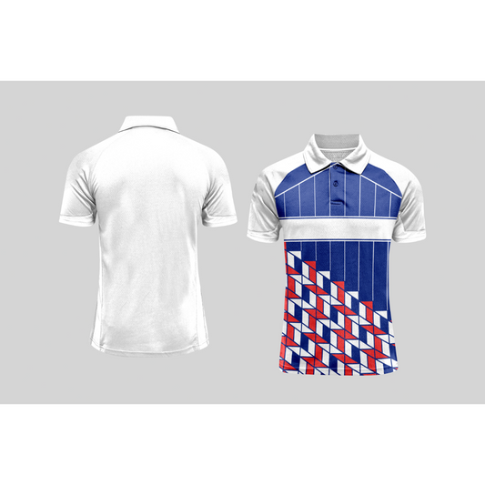 Next Print Cricket Polo Half White Customized Jersey NPCWH00A222