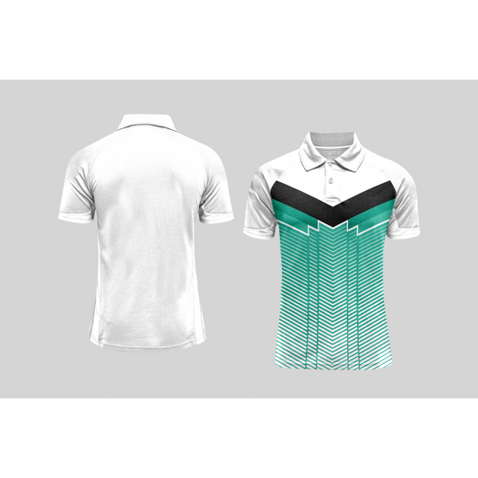 Next Print Cricket Polo Half White Customized Jersey NPCWH00A223