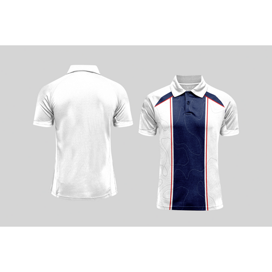 Next Print Cricket Polo Half White Customized Jersey NPCWH00A224