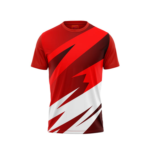 Red Round Neck Half Sleeve Tshirt NextprintrJ168