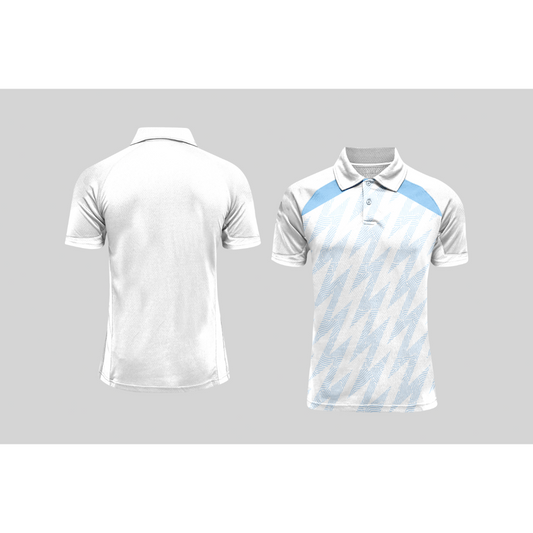 Next Print Cricket Polo Half White Customized Jersey NPCWH00A225