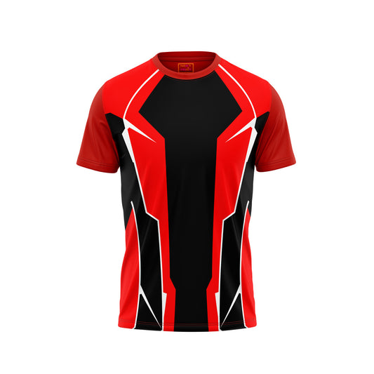 Red Round Neck Half Sleeve Tshirt NextprintrJ182