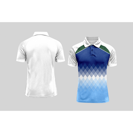 Next Print Cricket Polo Half White Customized Jersey NPCWH00A228