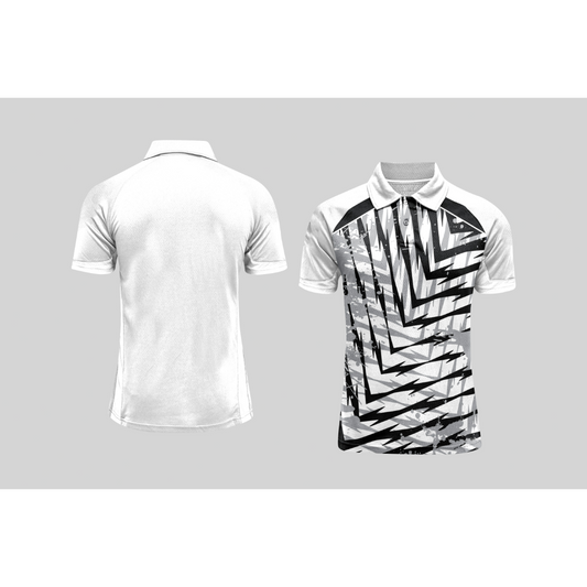 Next Print Cricket Polo Half White Customized Jersey NPCWH00A229