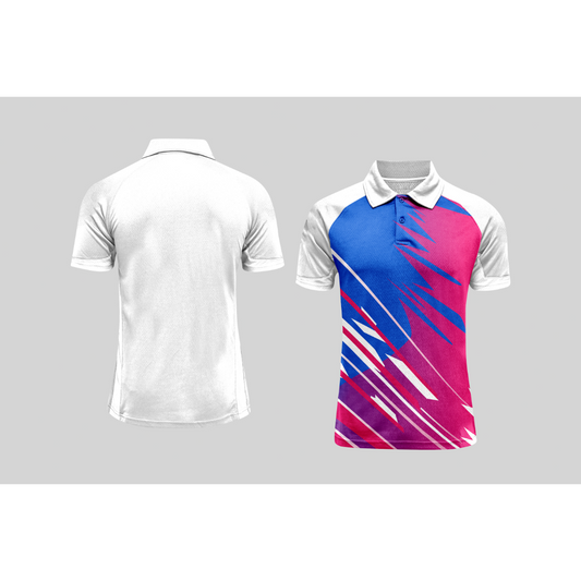 Next Print Cricket Polo Half White Customized Jersey NPCWH00A22