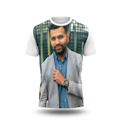 Rohit Sharma Photo Printed T-Shirt.