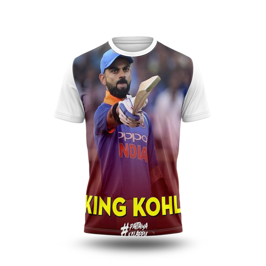 Virat Kohli Photo Printed T-Shirt.