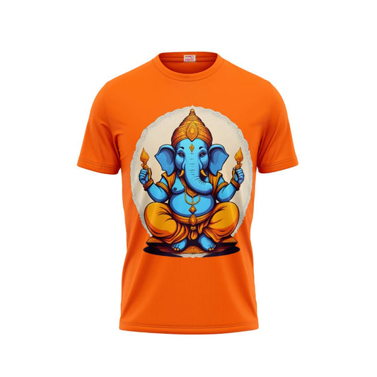 Next Print Ganesha Printed Tshirt Orange Colour Design 18