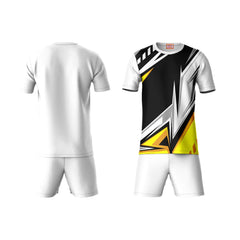 Next Print Round neck jersey white with shorts NPTS116